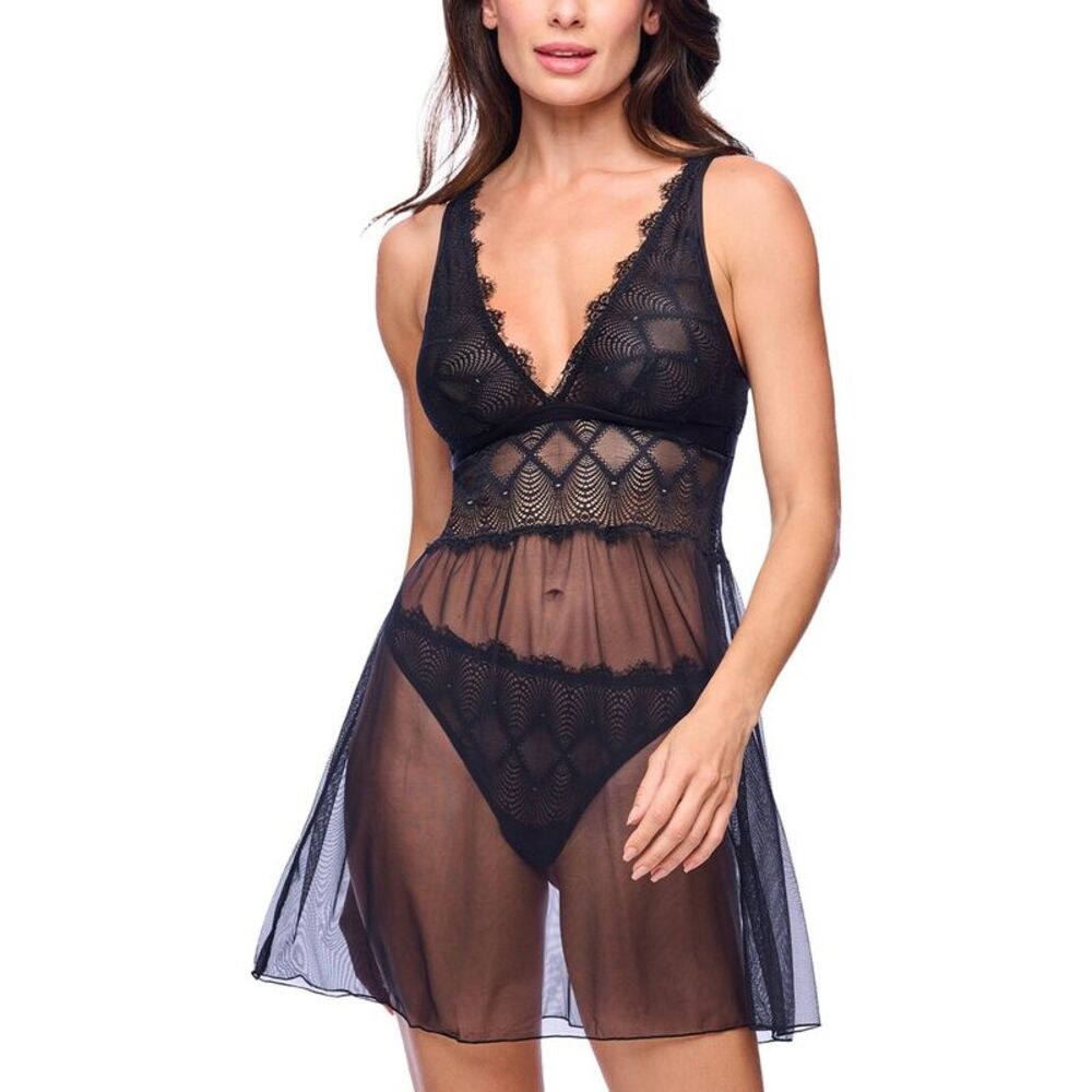 Cosabella Womens  Allure Babydoll, Black